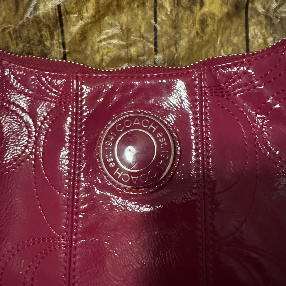 NWT Coach Pink Glossy Shoulder Bag - Picture 2 of 9